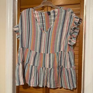 SHEIN Striped baby doll top  XL